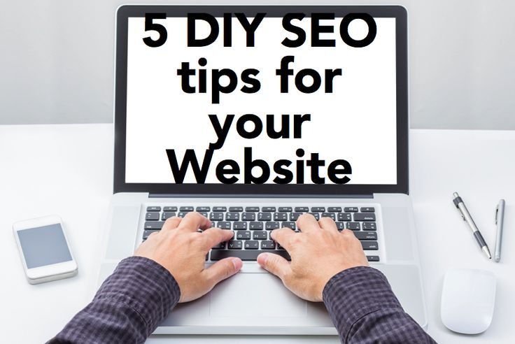 DIY SEO tips showing basic keyword research, on-page SEO, and content optimization