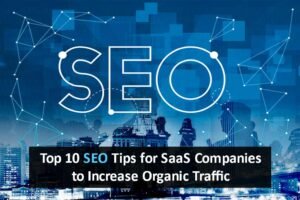 Infographic showing the top SEO tips including keyword research, on-page SEO, content optimization, link building, and technical SEO