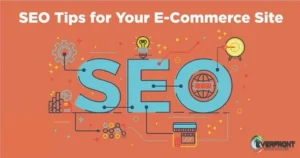 SEO ecommerce tips dashboard showing product optimization and keyword rankings